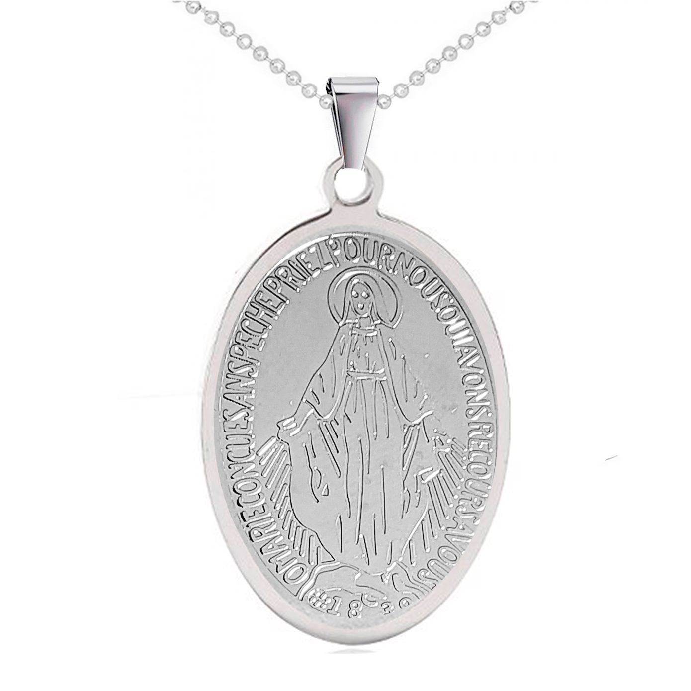Collar Virgen Señora De La Misericordia Medalla+ Estuche